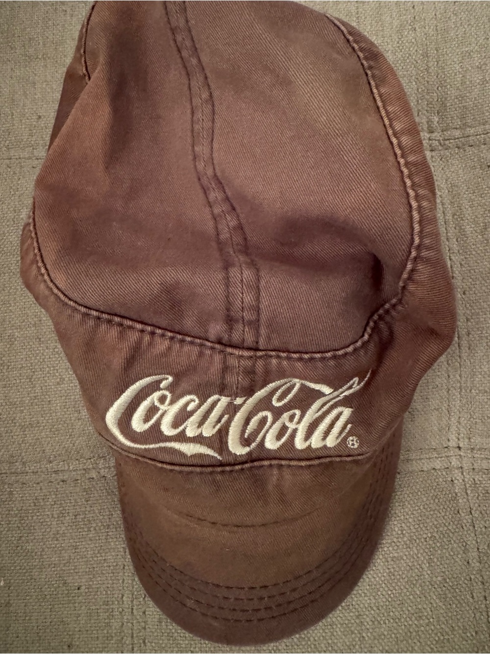 Vintage Coca Cola Brown Embroidered Logo Casual Cap